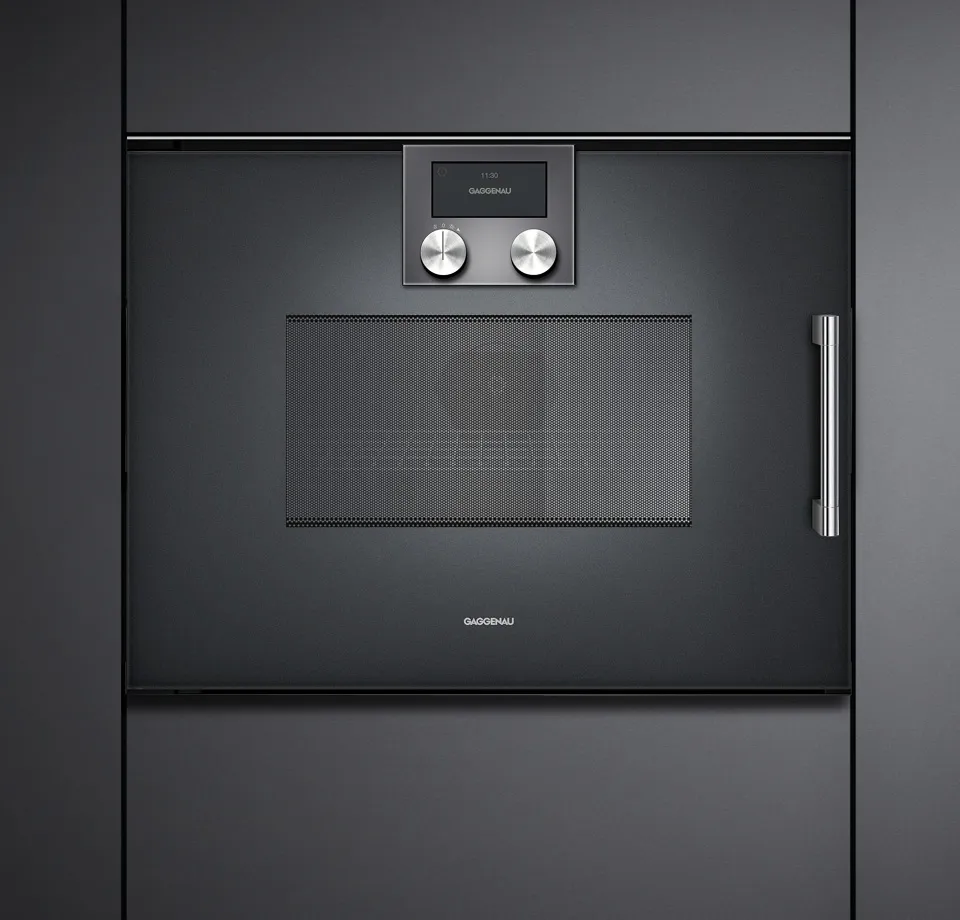 Немецкие духовые шкафы премиум класса Gaggenau купить в Хабаровске -  Комбинированный духовой шкаф-микроволновка серии 200, BMP251100